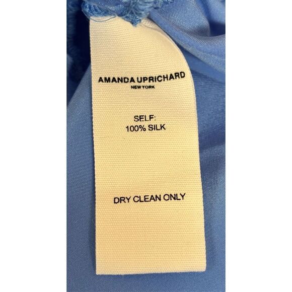 AMANDA UPRICHARD Winslow 100% Silk Dress in Atlantic Blue NWT Size Medium - Picture 5 of 5